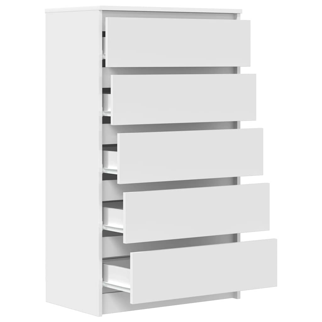 Armário de gavetas 60x36x103 cm derivados de madeira branco