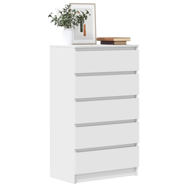 Armário de gavetas 60x36x103 cm derivados de madeira branco
