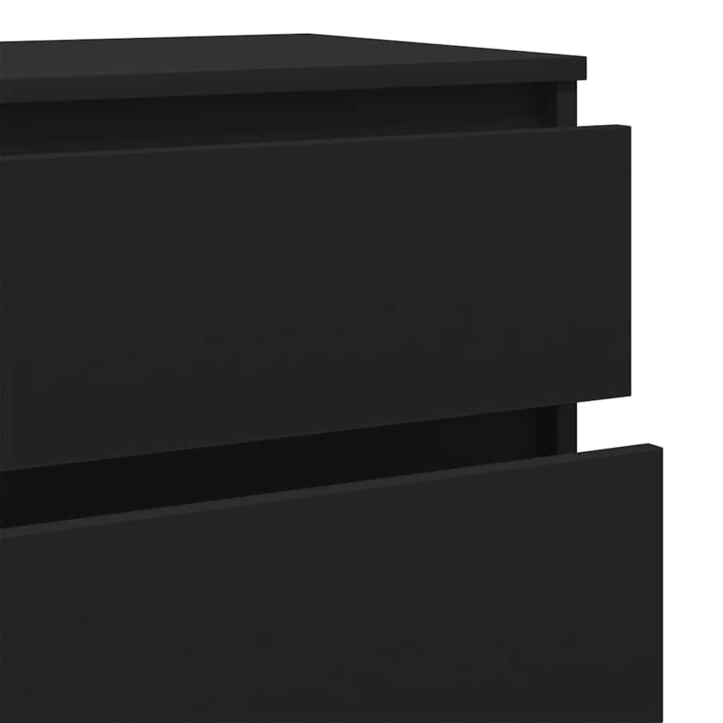 Armário de gavetas 60x36x103 cm derivados de madeira preto