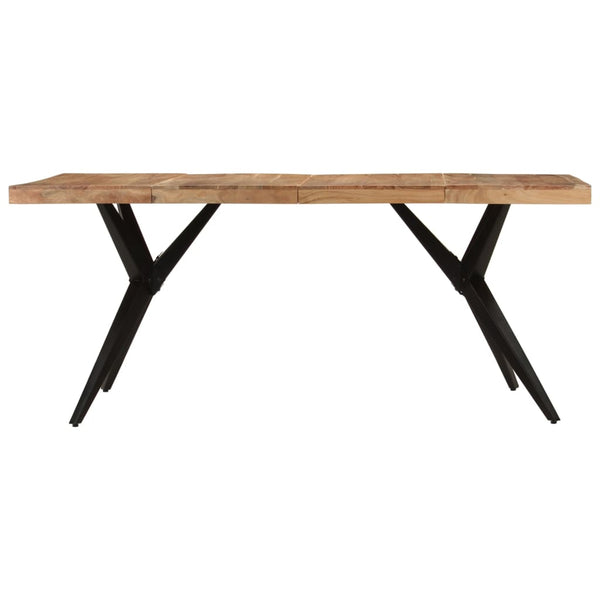 Mesa de jantar 180x90x77 cm madeira de acácia maciça preto
