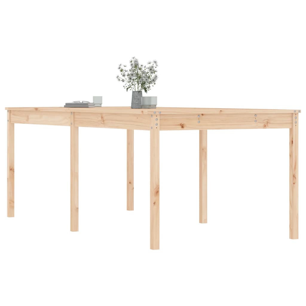 Mesa de jardim 203,5x100x76 cm madeira de pinho maciça