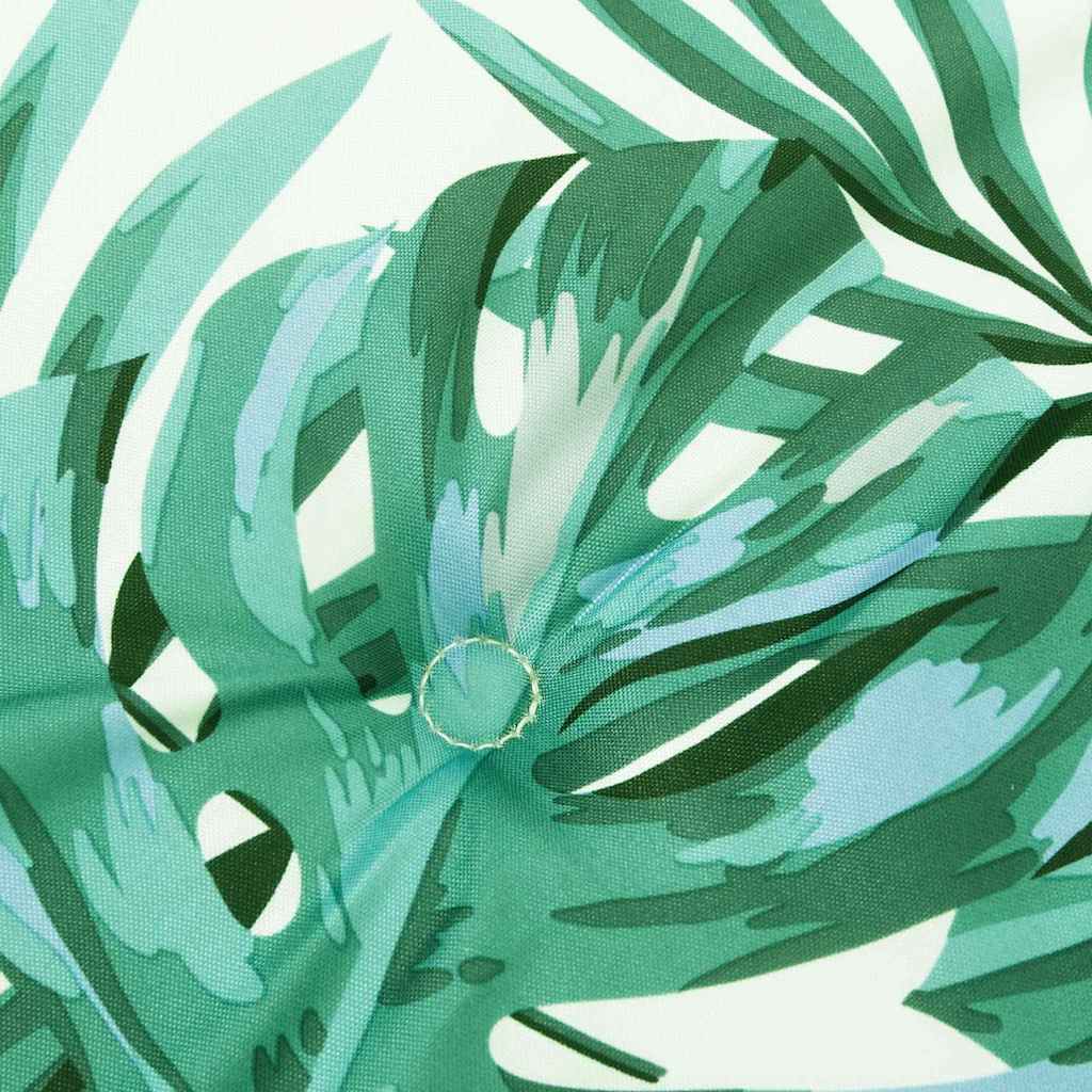 Travesseiro para Banco de Jardim Floral Verde 150 x 50 x 4 cm