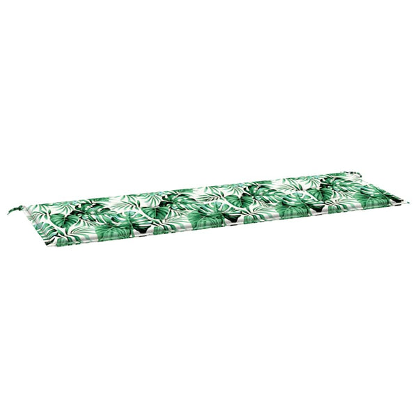 Travesseiro para Banco de Jardim Floral Verde 150 x 50 x 4 cm