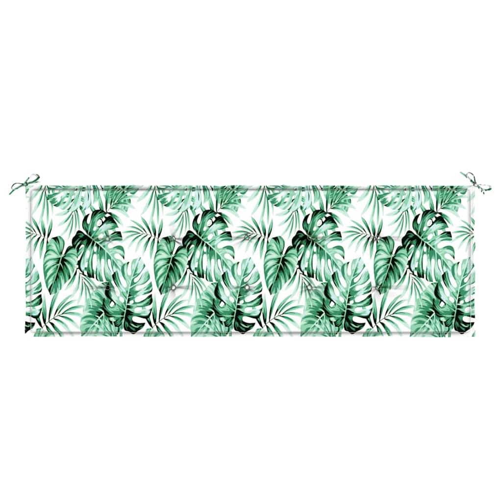 Travesseiro para Banco de Jardim Floral Verde 150 x 50 x 4 cm
