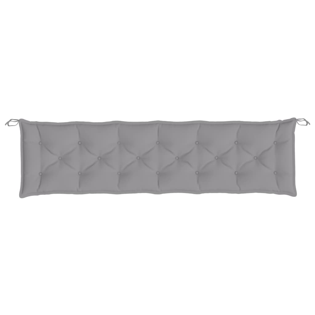 Almofadão p/ banco de jardim 200x50x7cm tecido oxford cinza