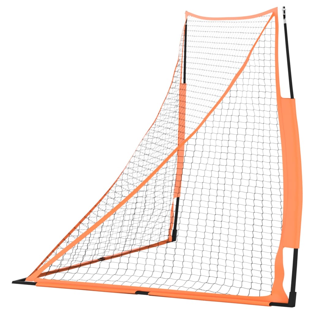 Rede basebol portátil 183x182x183cm aço/poliéster laranja/preto
