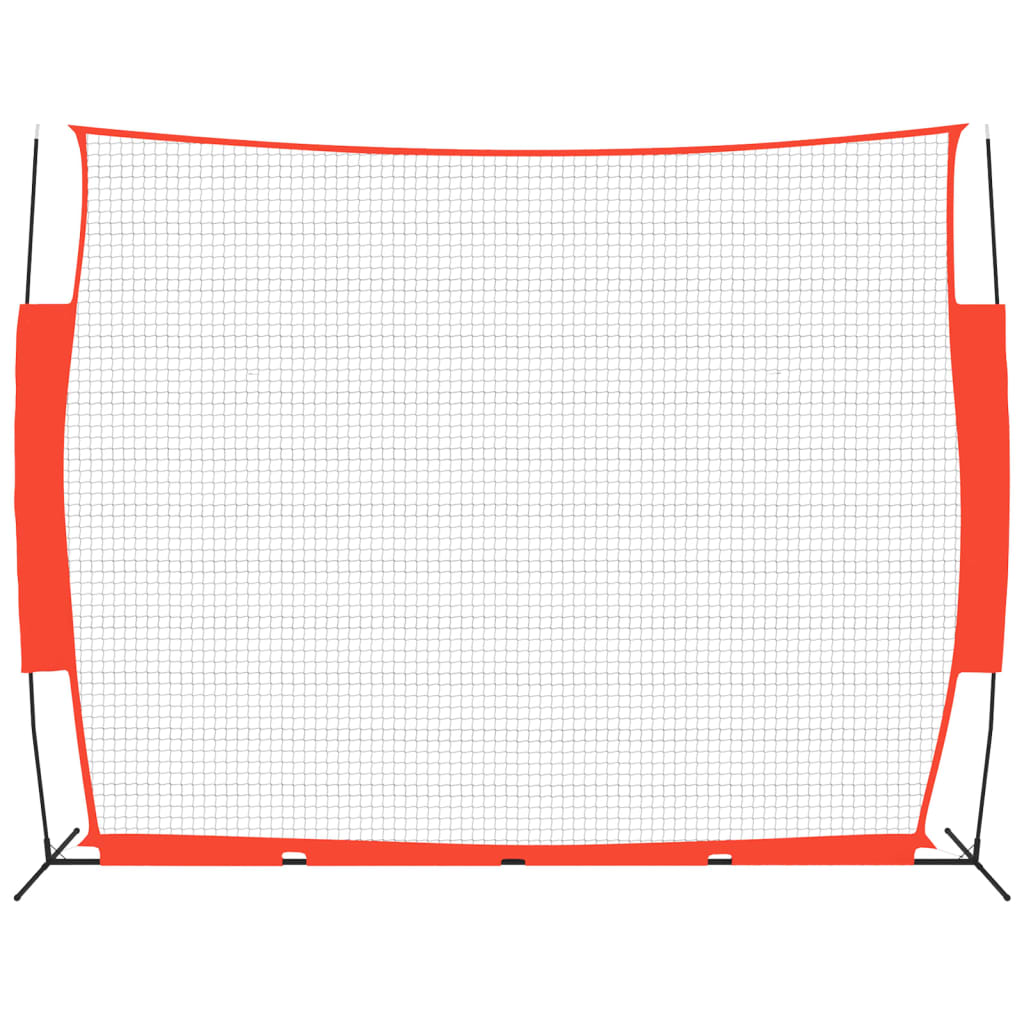 Rede basebol portátil 369x107x271 aço/poliéster vermelho/preto