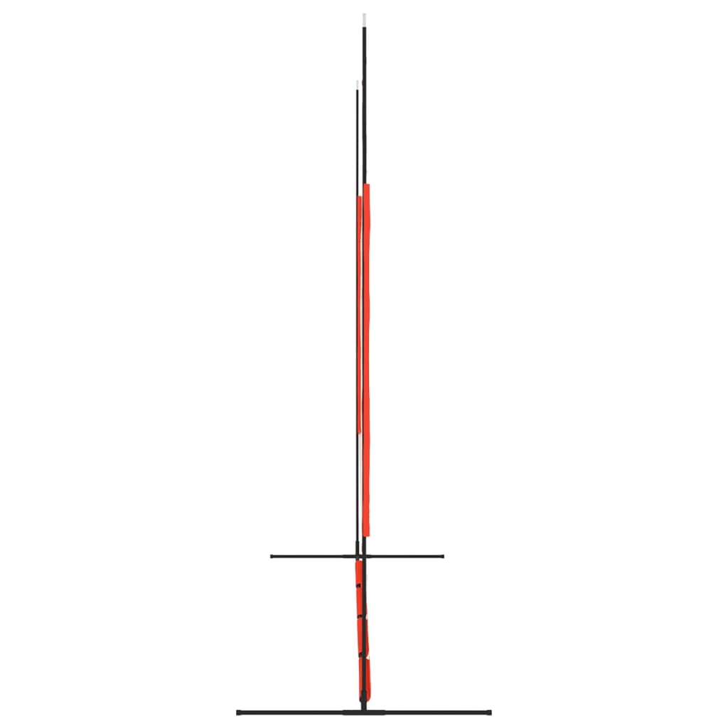 Rede basebol portátil 369x107x271 aço/poliéster vermelho/preto
