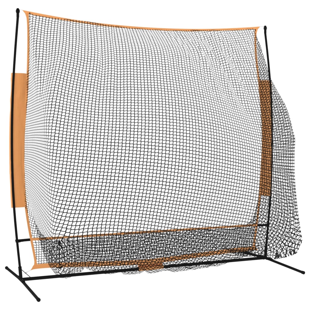 Rede p/ treino de golfe 215x107x216cm poliéster preto e laranja