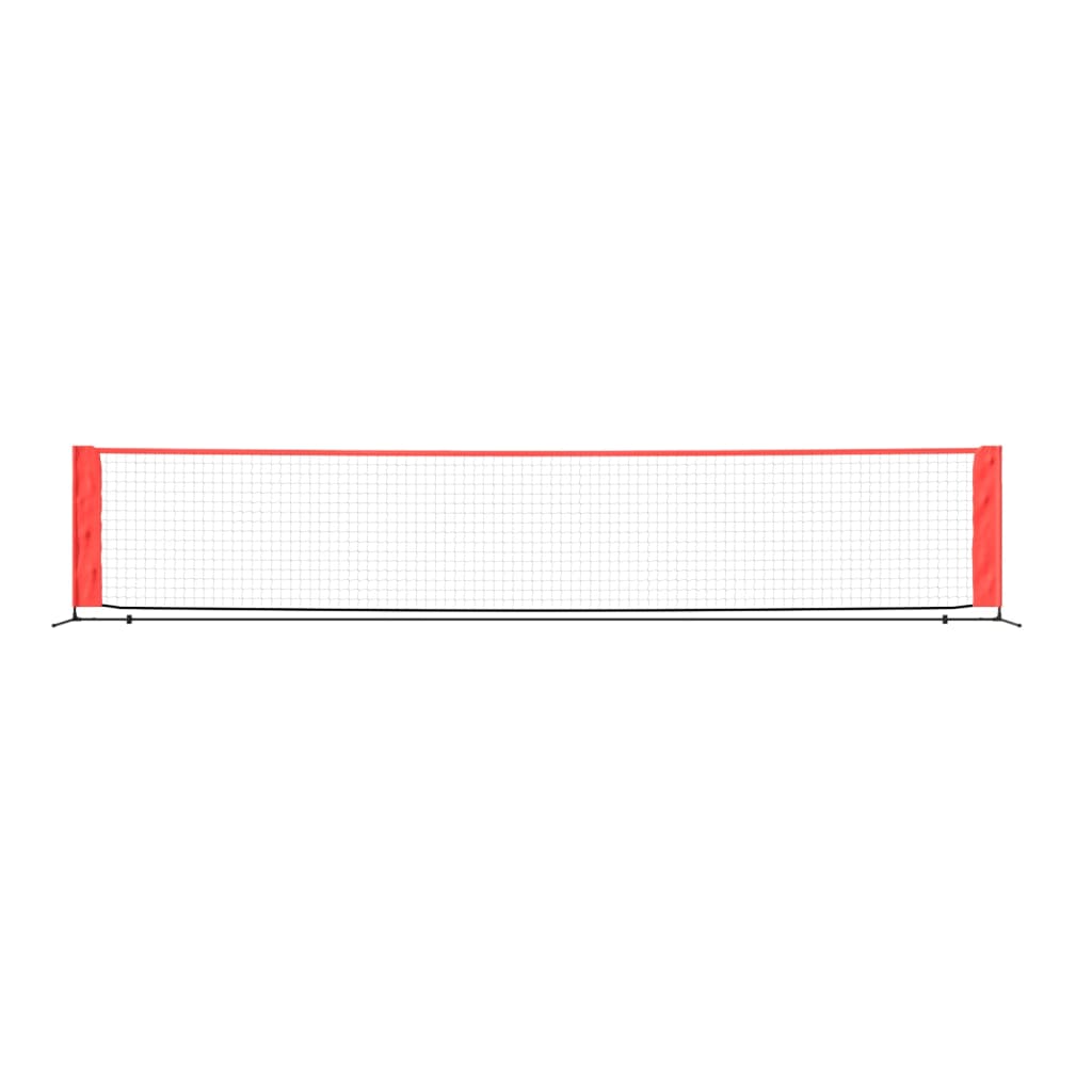 Rede de ténis 500x100x87 cm poliéster preto e vermelho