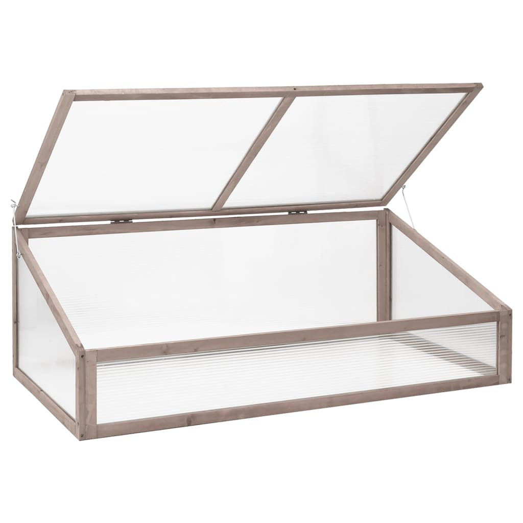 Estufa 110x58,5x39 cm madeira de abeto cinzento