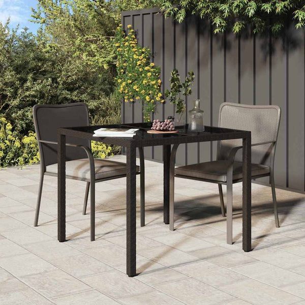 Mesa de Jantar para Jardim Castanho 90 x 90 x 75 cm