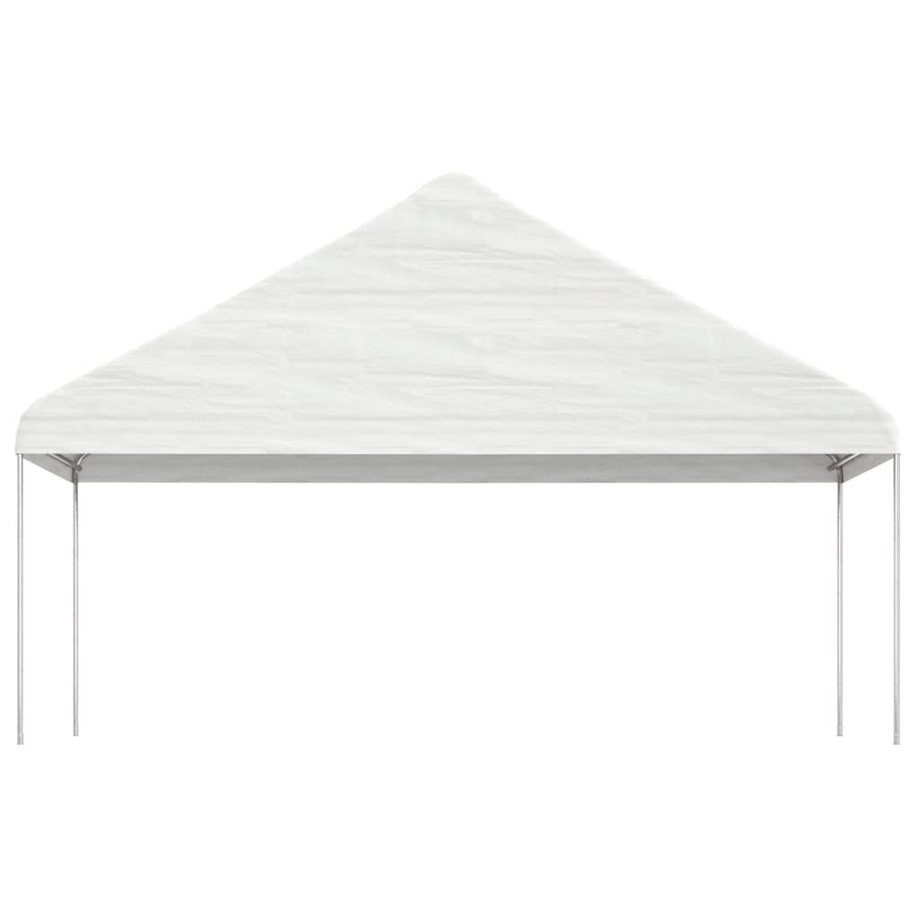 Gazebo com telhado 5,88x2,23x3,75 m polietileno branco