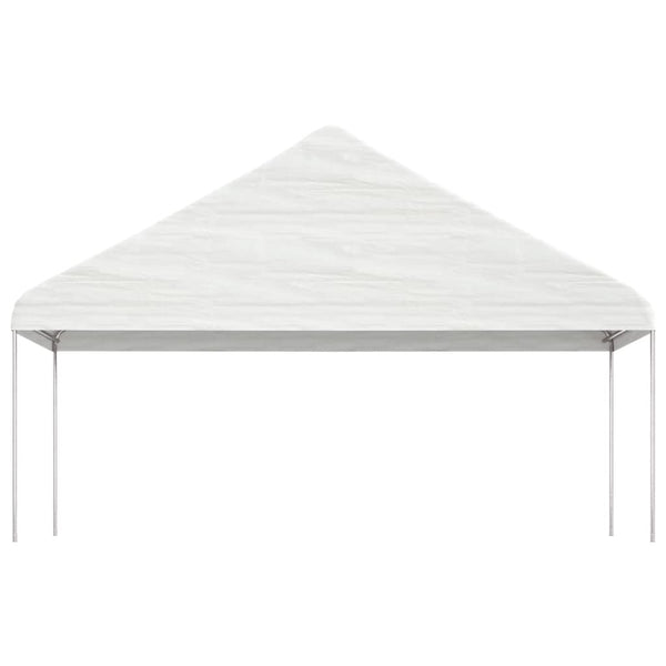 Gazebo com telhado 5,88x2,23x3,75 m polietileno branco