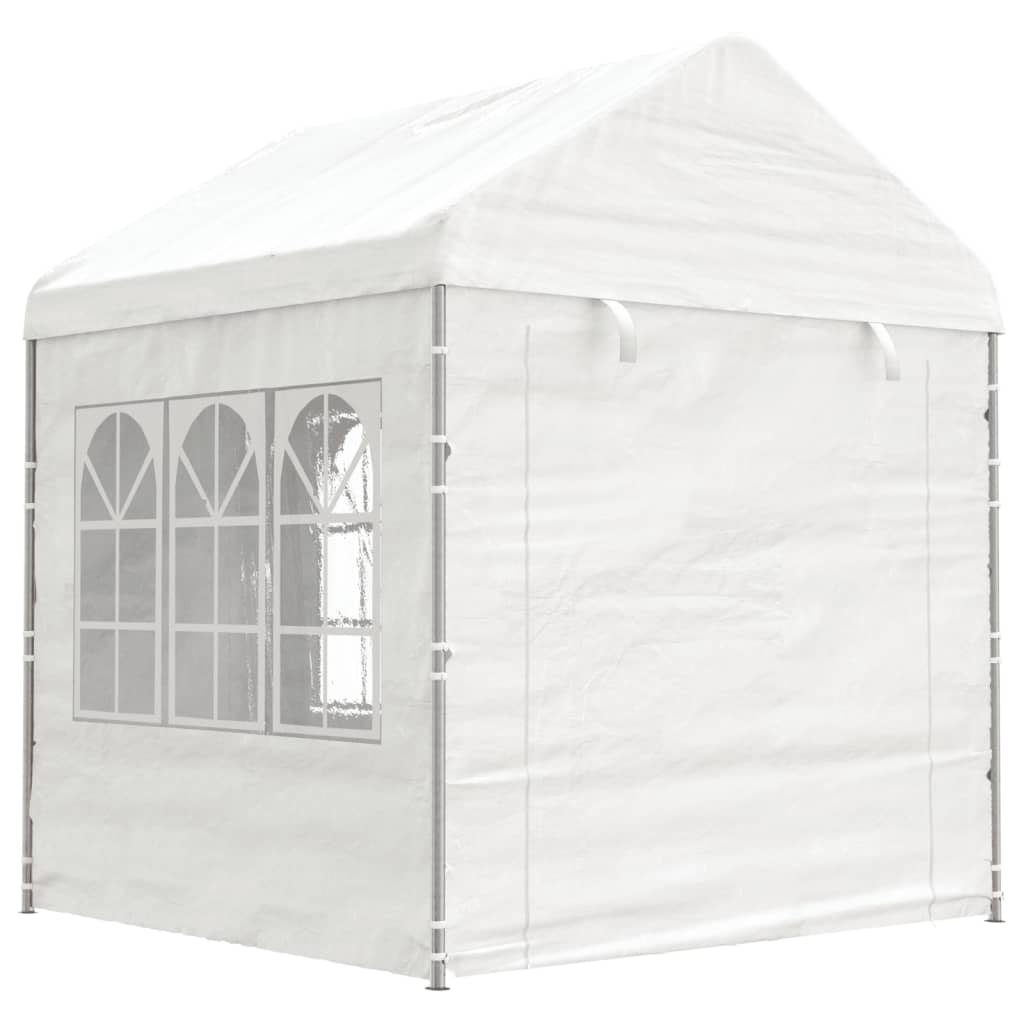 Gazebo com telhado 15,61x2,28x2,69 m polietileno branco