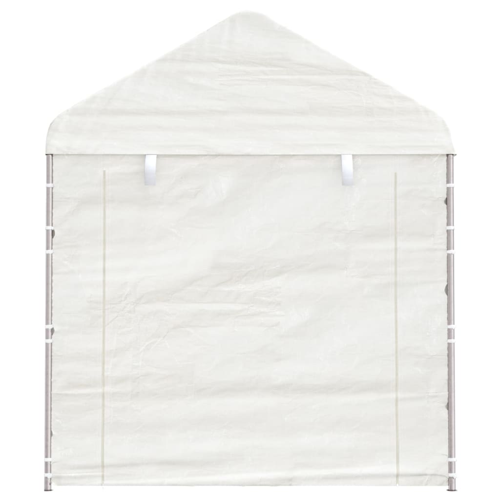 Gazebo com telhado 20,07x2,28x2,69 m polietileno branco