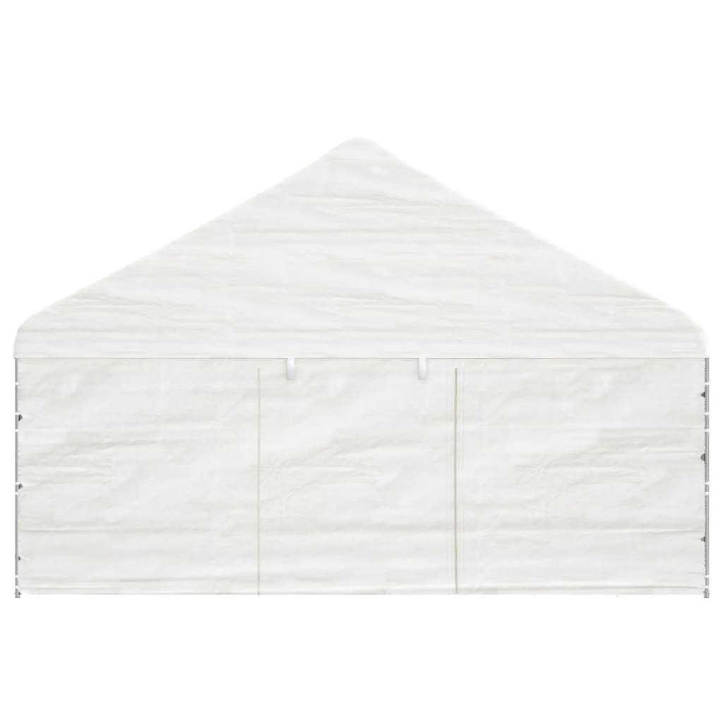 Gazebo com telhado 4,46x5,88x3,75 m polietileno branco
