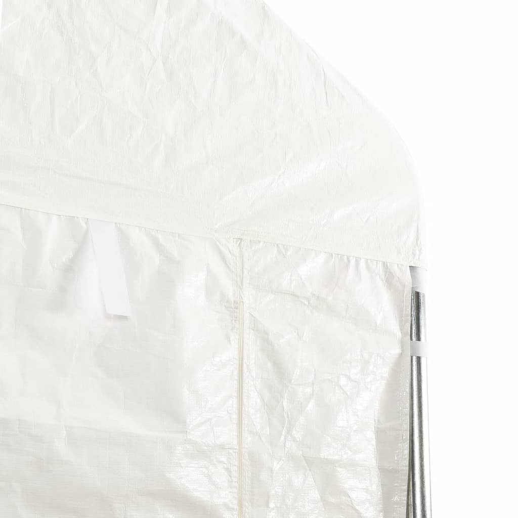 Gazebo com telhado 4,46x5,88x3,75 m polietileno branco