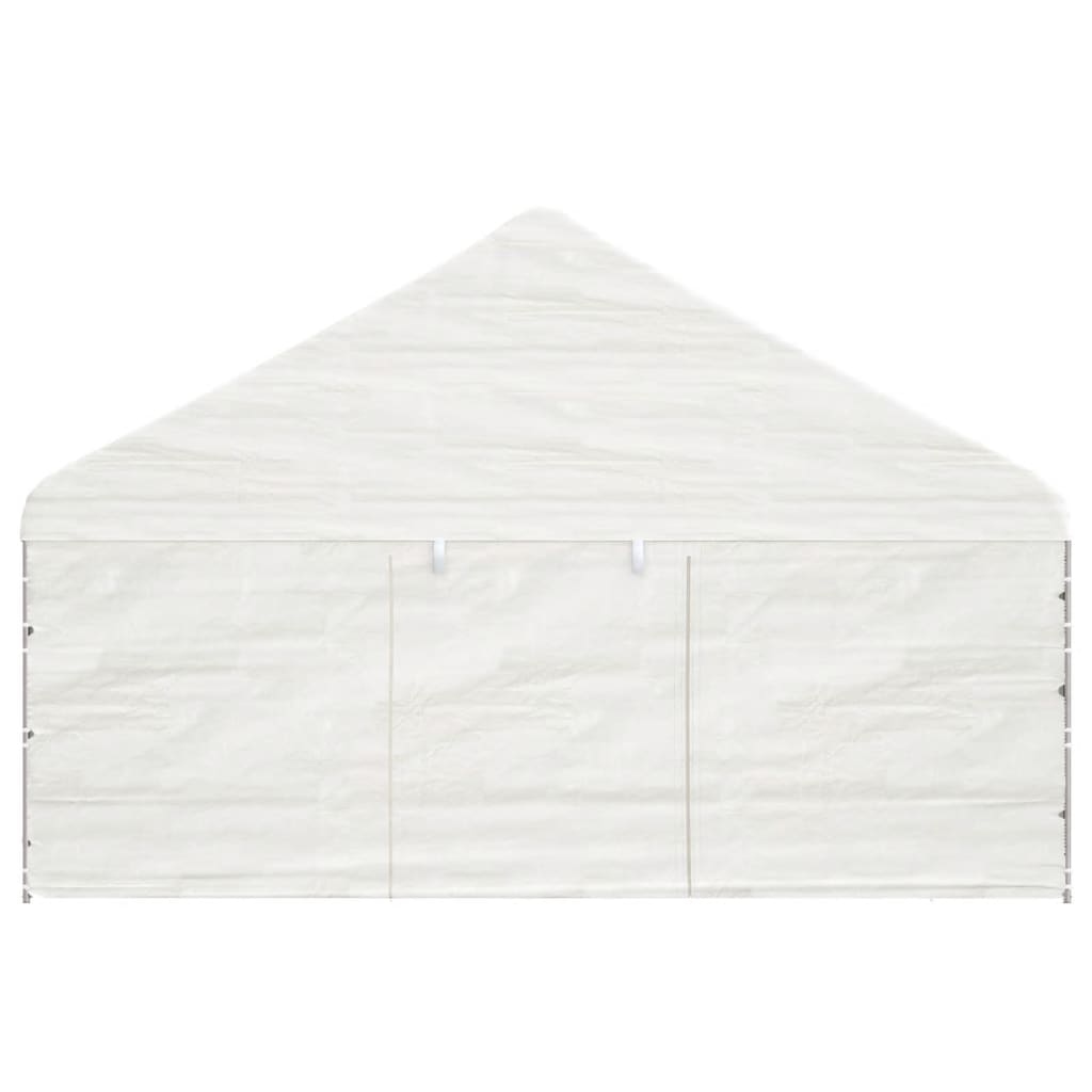 Gazebo com telhado 11,15x5,88x3,75 m polietileno branco