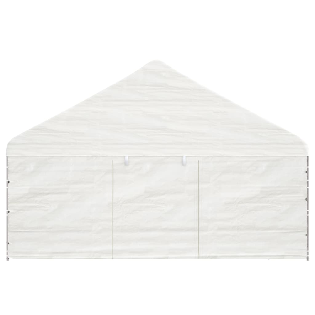 Gazebo com telhado 15,61x5,88x3,75 m polietileno branco