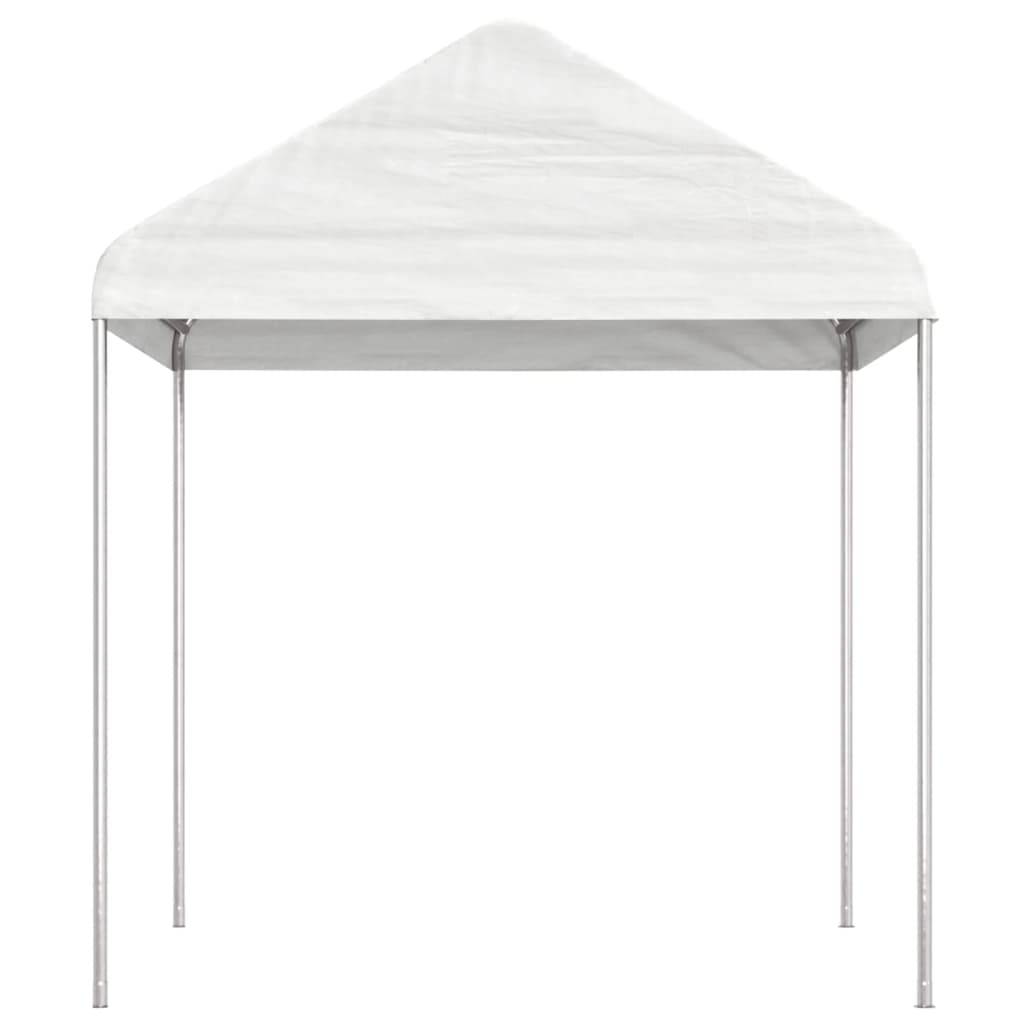 Gazebo com telhado 6,69x2,28x2,69 m polietileno branco