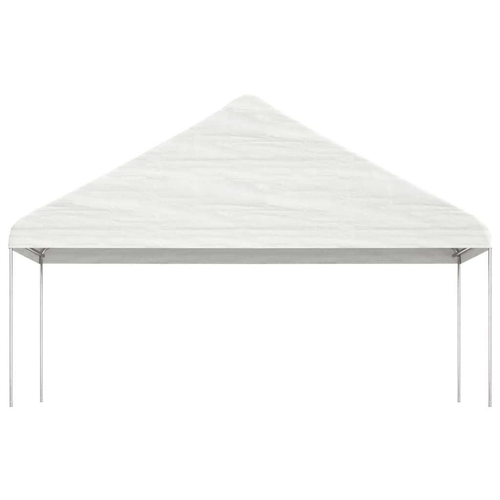 Gazebo com telhado 11,15x5,88x3,75 m polietileno branco
