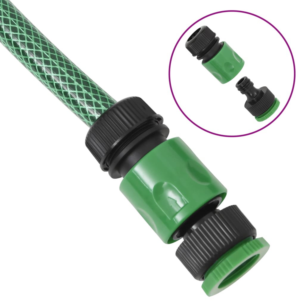 Mangueira de jardim com conjunto de encaixe 0,75" 10m PVC verde
