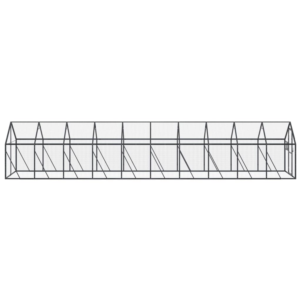Aviário 1,79x10x1,85 m alumínio antracite