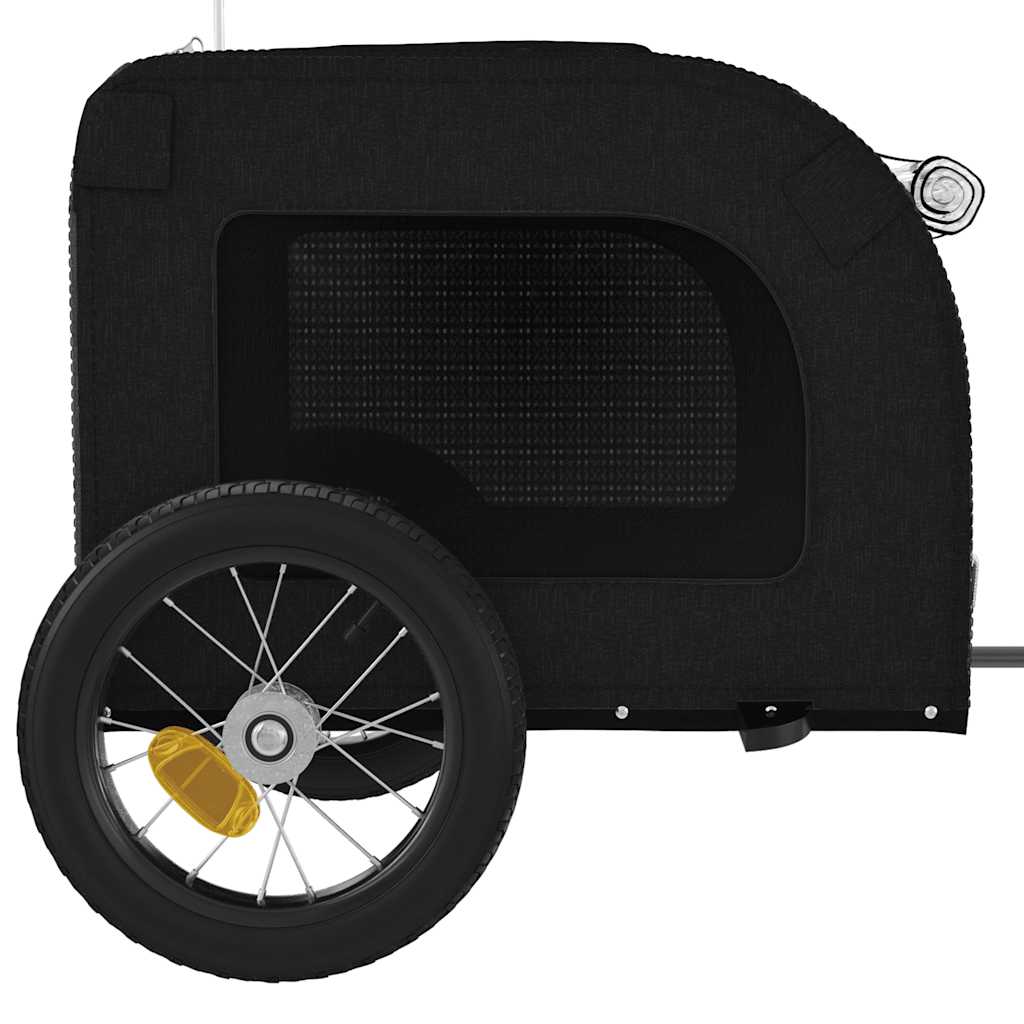 Reboque bicicleta p/ animais tecido oxford/ferro preto