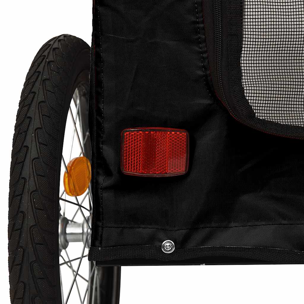 Reboque bicicleta p/ animais tecido oxford/ferro preto