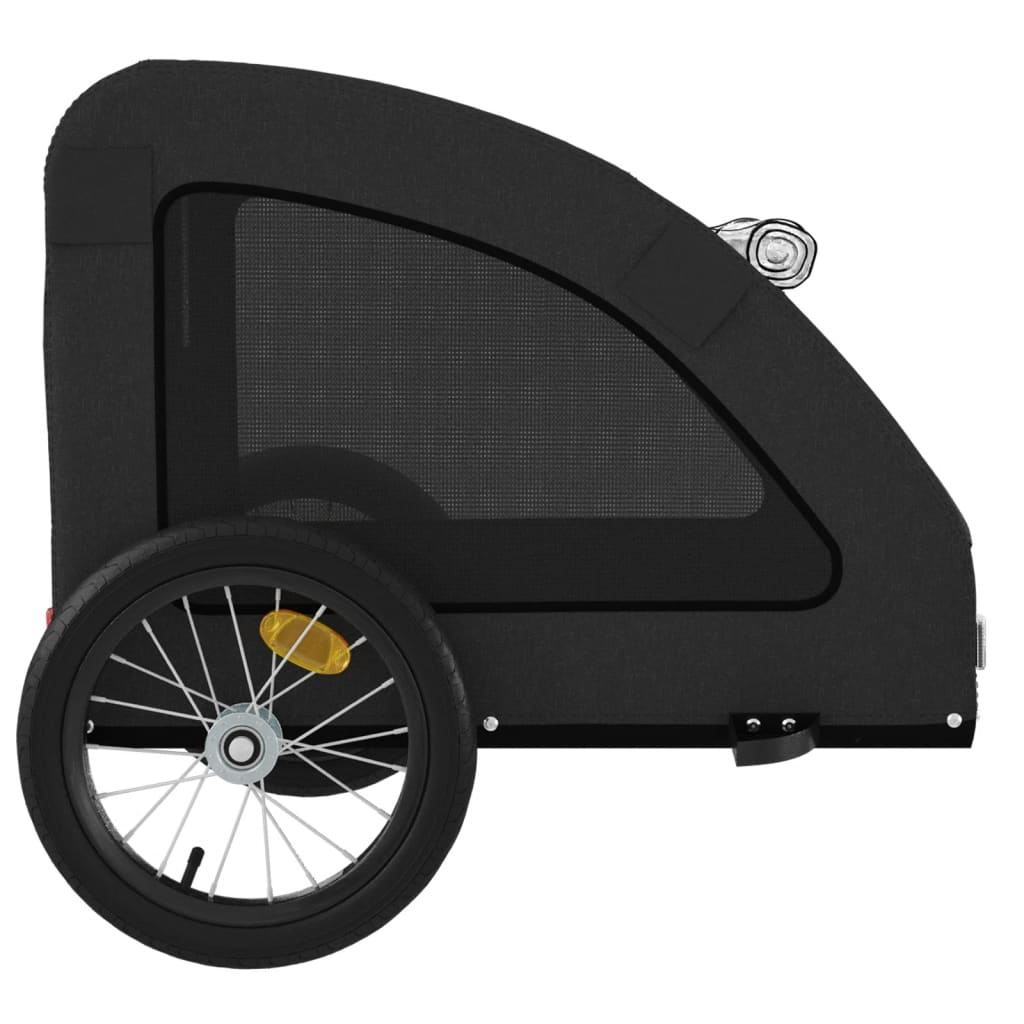 Reboque bicicleta p/ animais tecido oxford/ferro preto