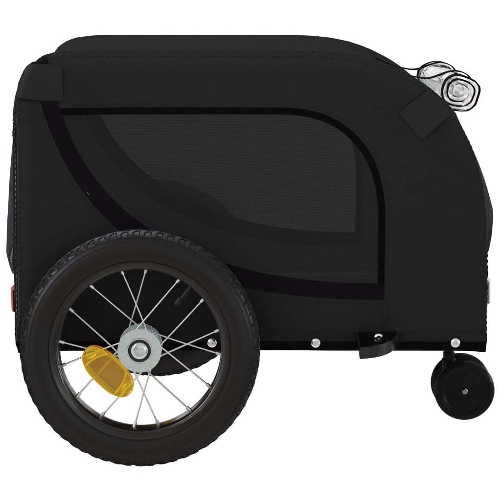 Reboque bicicleta p/ animais tecido oxford/ferro preto