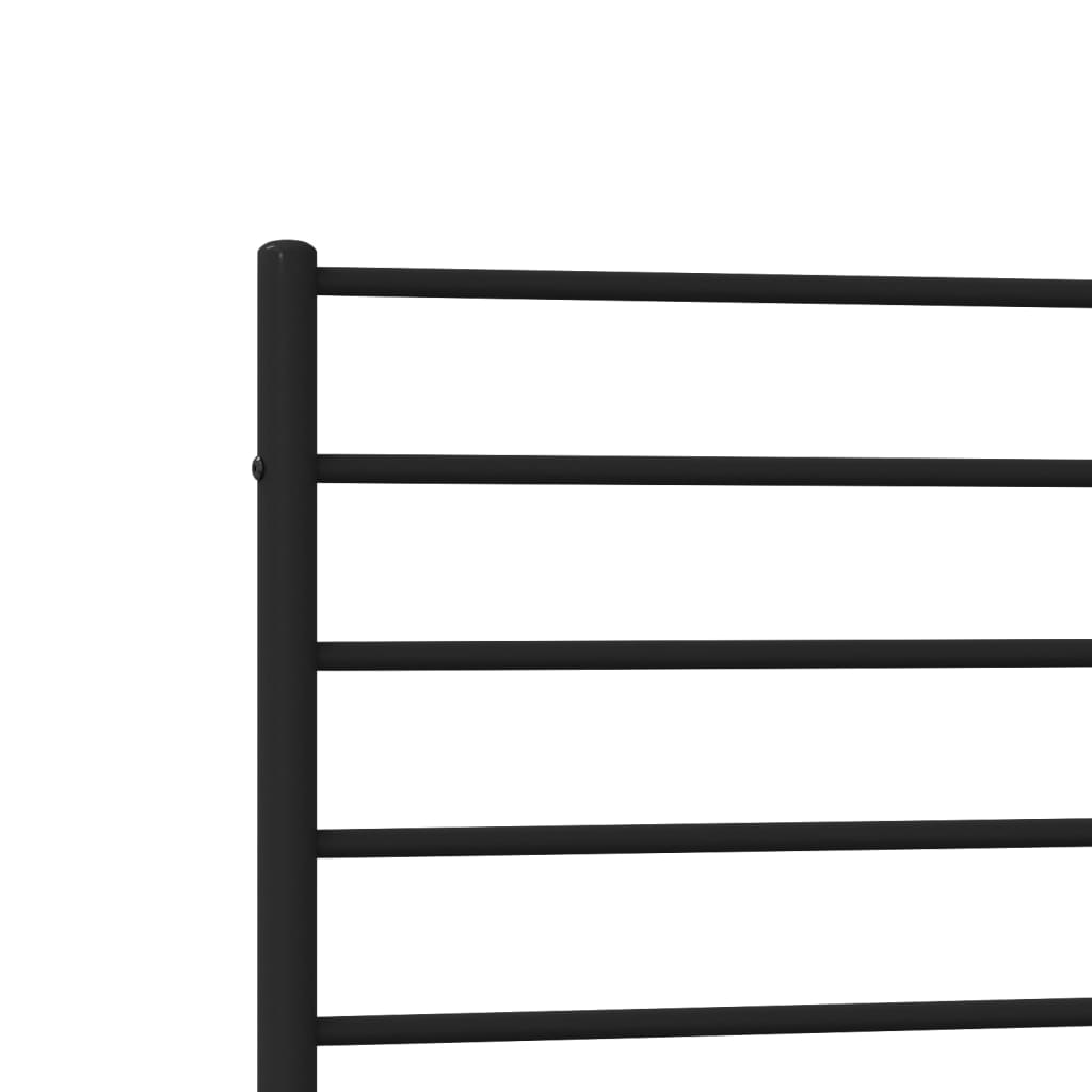 Estrutura de cama com cabeceira 90x200 cm metal preto