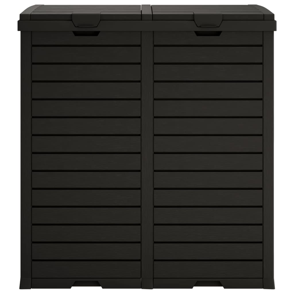 Caixote do lixo p/ exterior 78x41x86 cm polipropileno preto