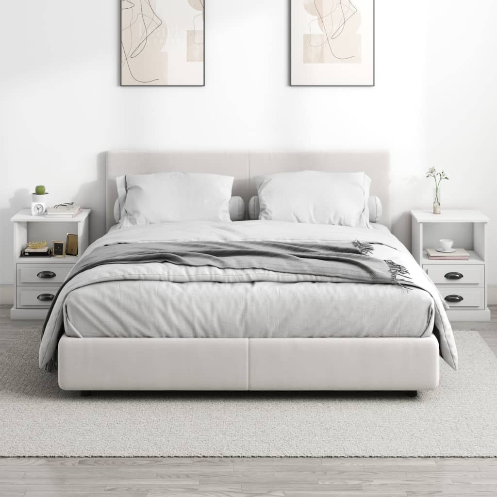 Mesas de cabeceira 2 pcs 43x36x60 cm branco