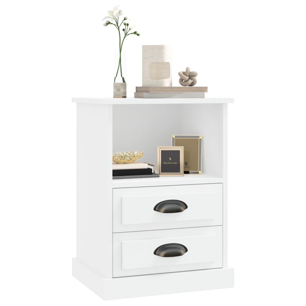 Mesas de cabeceira 2 pcs 43x36x60 cm branco