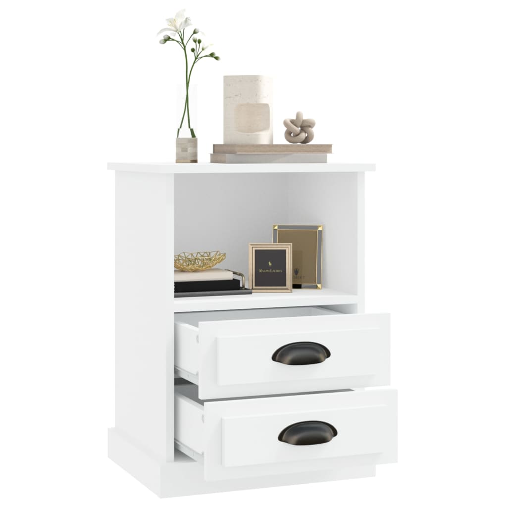 Mesas de cabeceira 2 pcs 43x36x60 cm branco