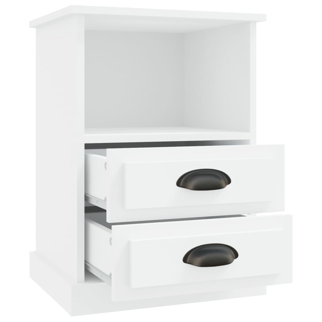 Mesas de cabeceira 2 pcs 43x36x60 cm branco