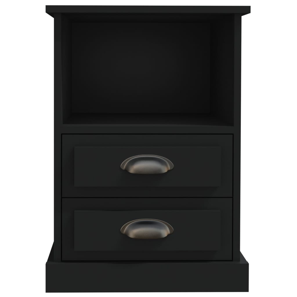 Mesas de cabeceira 2 pcs 43x36x60 cm preto
