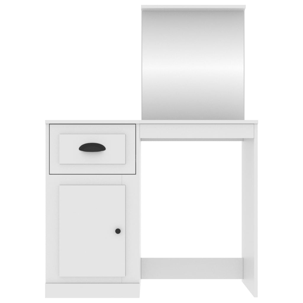 Toucador com espelho 90x50x132,5 cm derivados de madeira branco