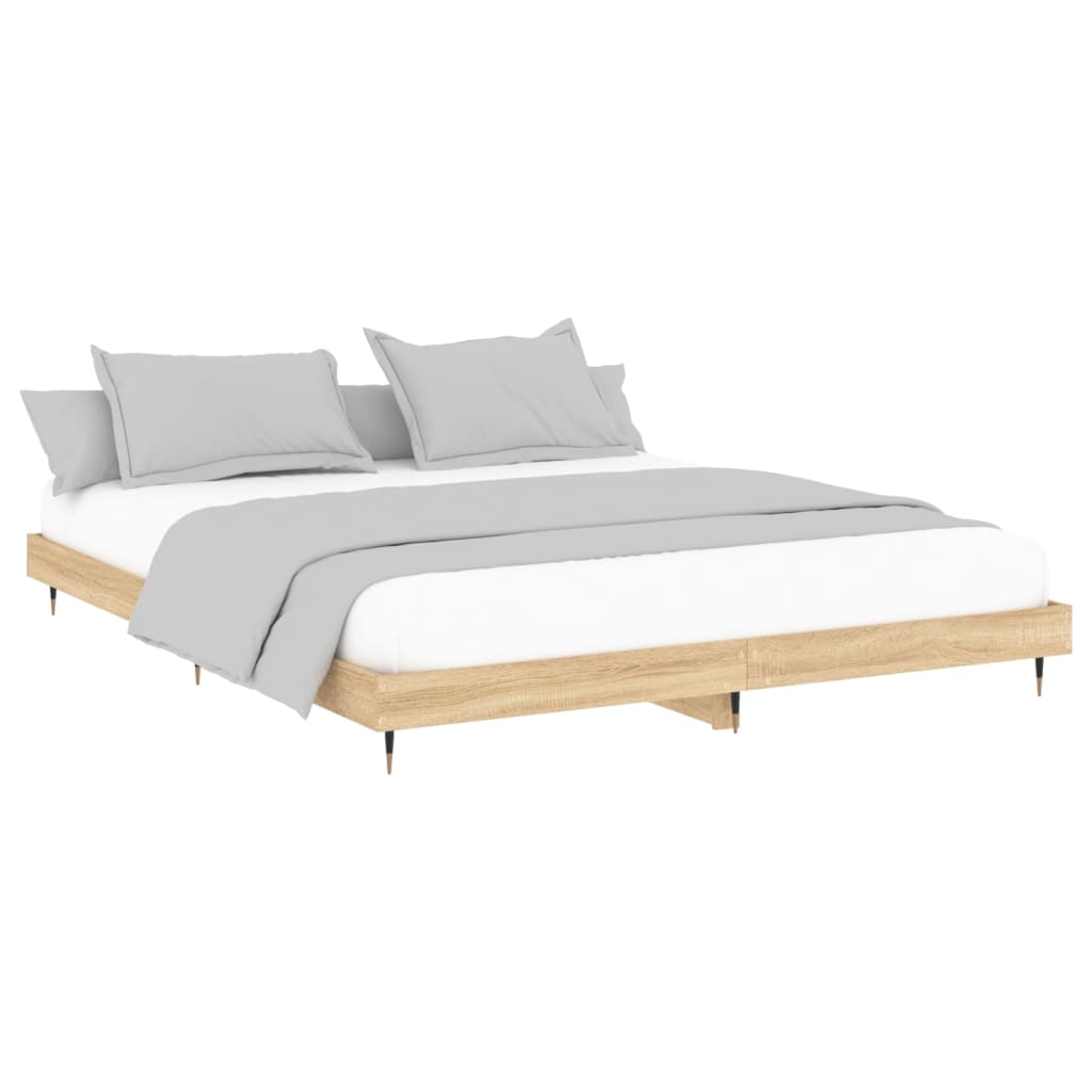 Estrutura cama s/ colchão derivados de madeira carvalho sonoma