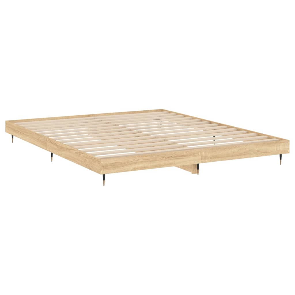 Estrutura cama s/ colchão derivados de madeira carvalho sonoma