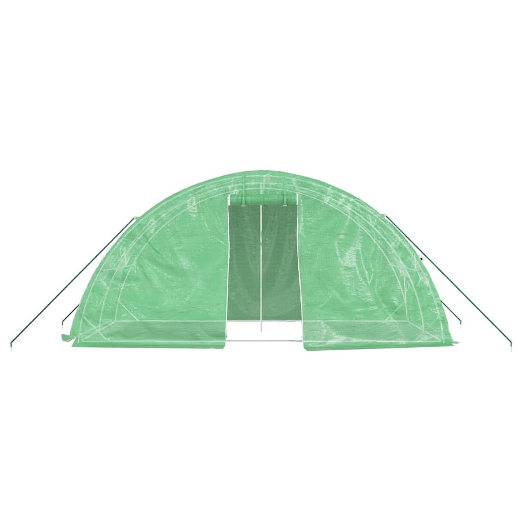 Estufa com estrutura de aço 10 m² 5x2x2,3 m verde