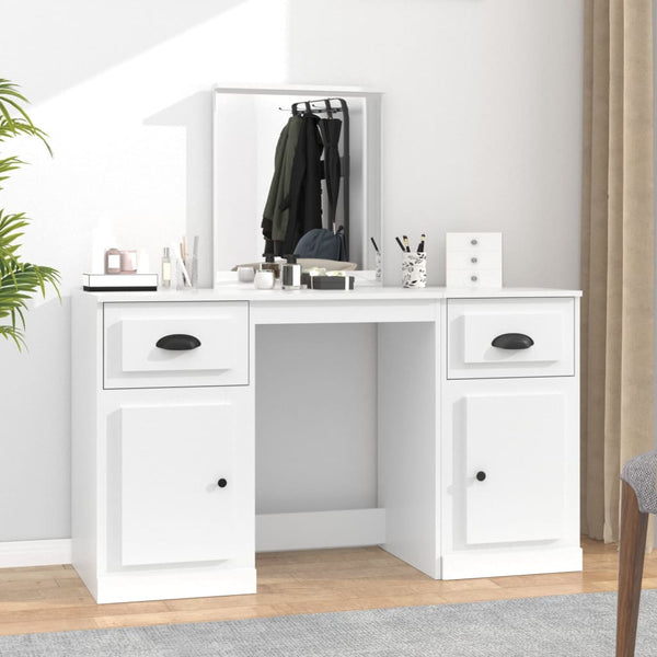 Toucador com espelho 130x50x132,5 cm cor branco