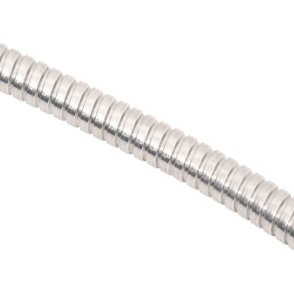 Mangueira jardim c/ bico pulverização 15 m aço inox. prateado