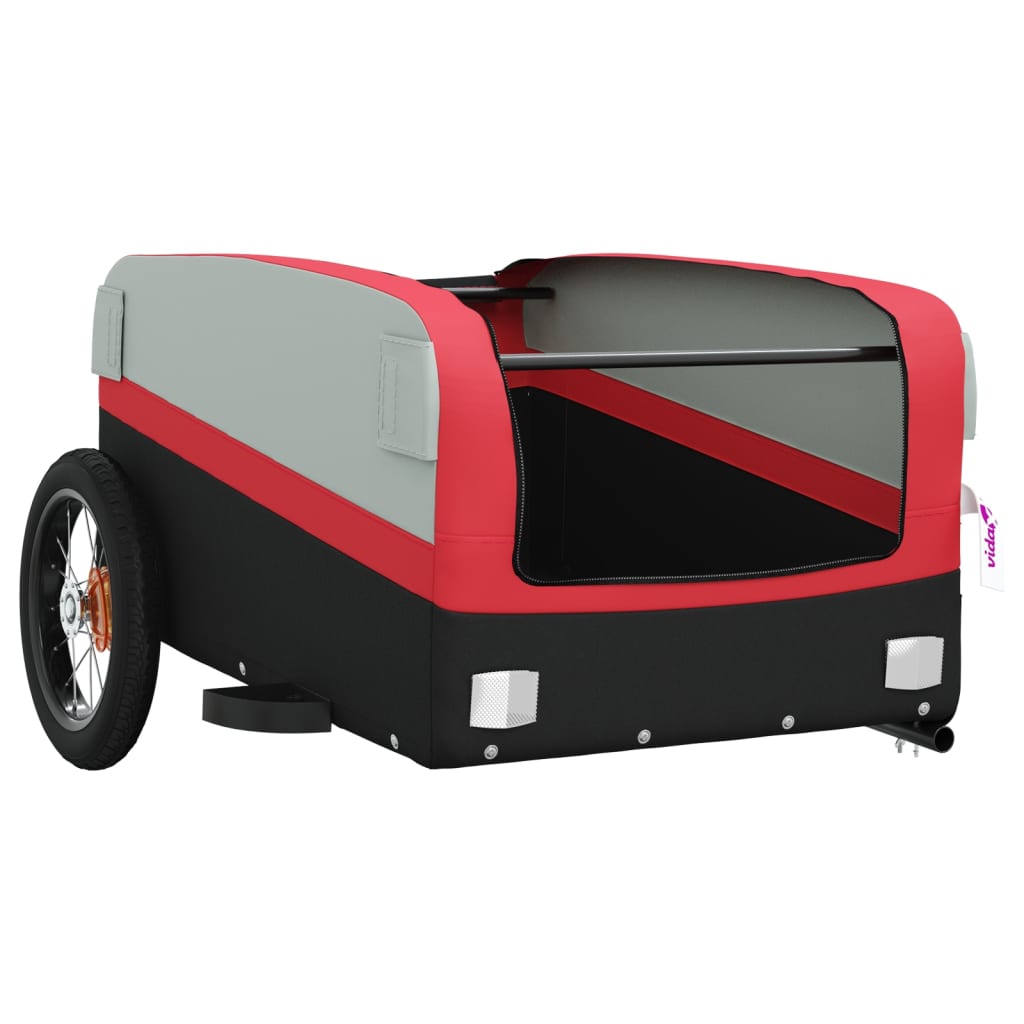 Reboque para bicicleta 30 kg ferro preto e vermelho