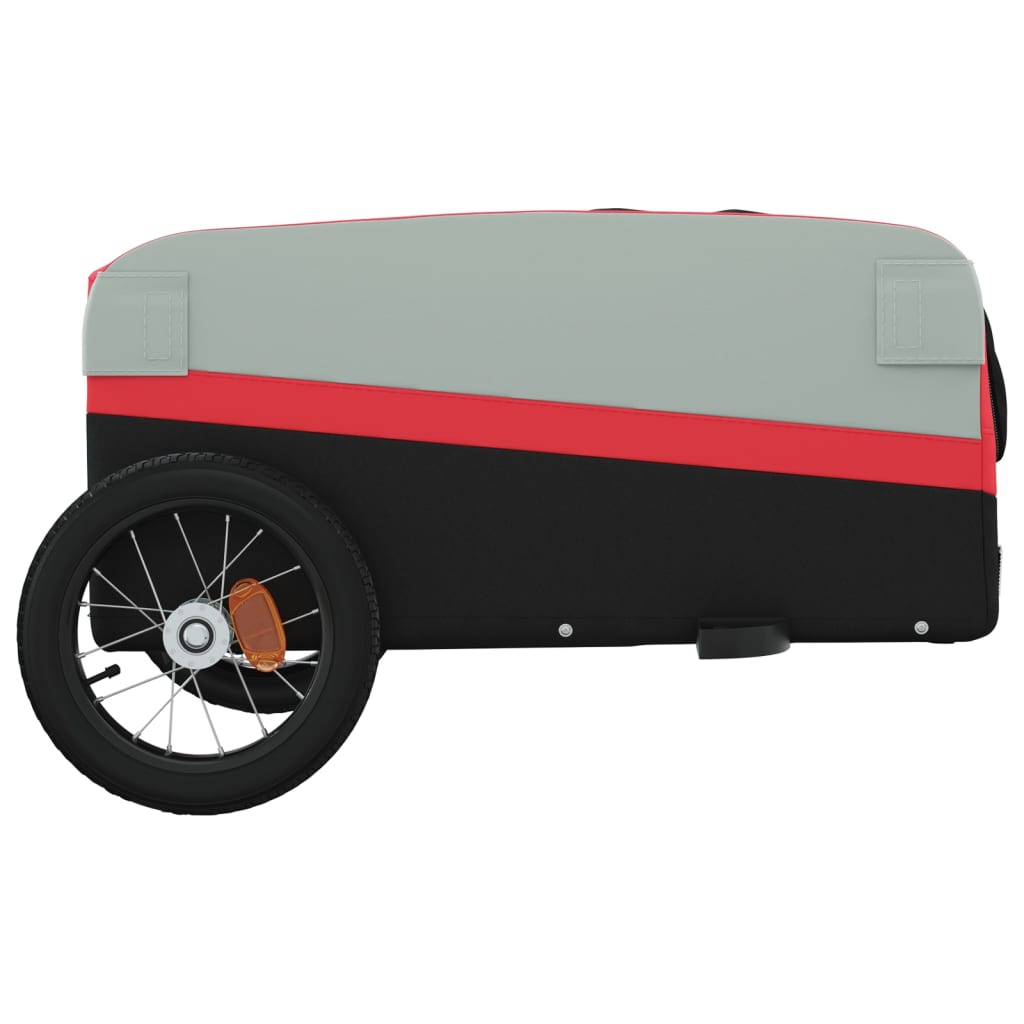 Reboque para bicicleta 30 kg ferro preto e vermelho
