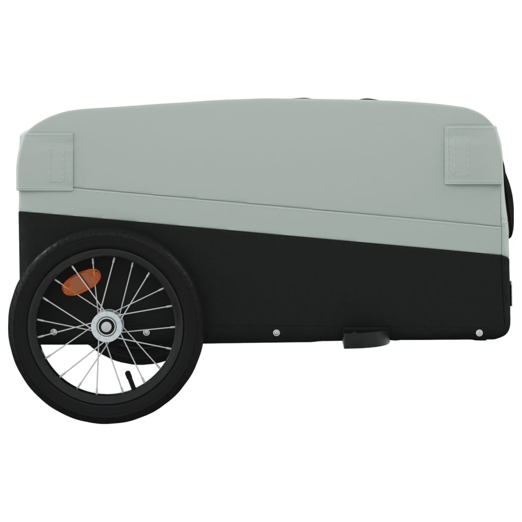 Reboque para bicicleta 45 kg ferro preto e cinza