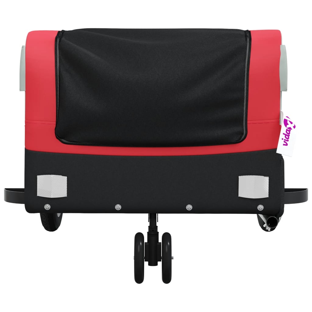 Reboque para bicicleta 30 kg ferro preto e vermelho