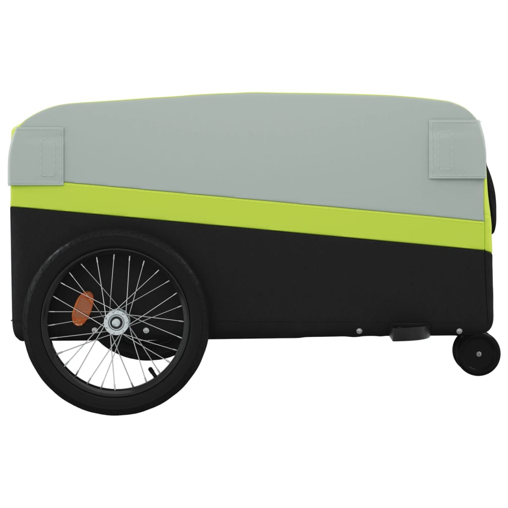 Reboque para bicicleta 45 kg ferro preto e verde